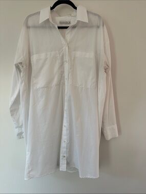 Anna Quan Crisp White Oversized Button-Down Shirt